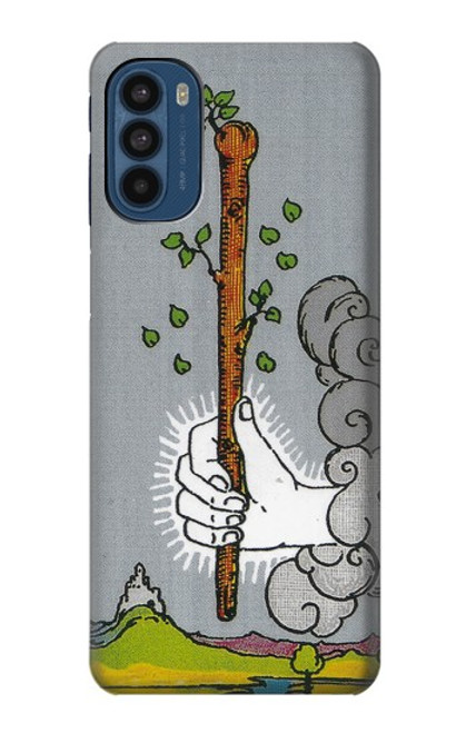 W3723 Tarot Card Age of Wands Hülle Schutzhülle Taschen und Leder Flip für Motorola Moto G41
