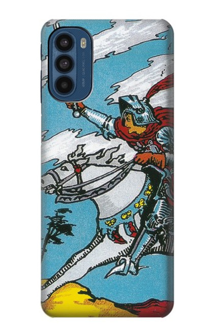 W3731 Tarot Card Knight of Swords Hülle Schutzhülle Taschen und Leder Flip für Motorola Moto G41