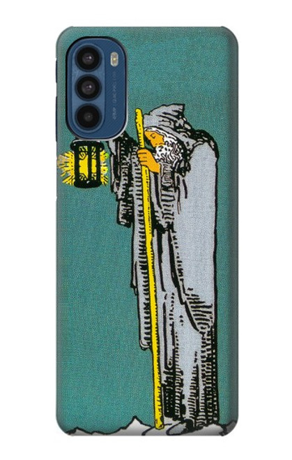W3741 Tarot Card The Hermit Hülle Schutzhülle Taschen und Leder Flip für Motorola Moto G41