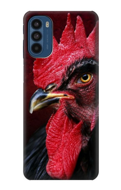 W3797 Chicken Rooster Hülle Schutzhülle Taschen und Leder Flip für Motorola Moto G41