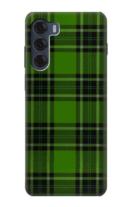 W2373 Tartan Green Pattern Hülle Schutzhülle Taschen und Leder Flip für Motorola Moto G200 5G
