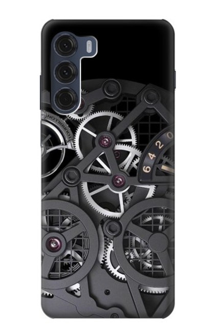 W3176 Inside Watch Black Hülle Schutzhülle Taschen und Leder Flip für Motorola Moto G200 5G