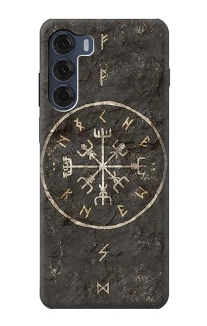 W3413 Norse Ancient Viking Symbol Hülle Schutzhülle Taschen und Leder Flip für Motorola Moto G200 5G