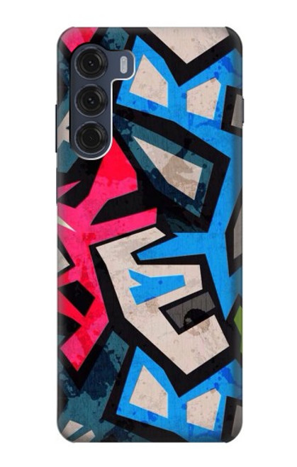 W3445 Graffiti Street Art Hülle Schutzhülle Taschen und Leder Flip für Motorola Moto G200 5G