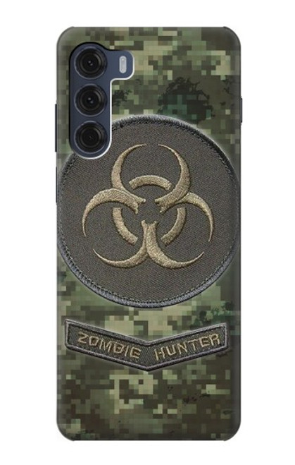 W3468 Biohazard Zombie Hunter Graphic Hülle Schutzhülle Taschen und Leder Flip für Motorola Moto G200 5G