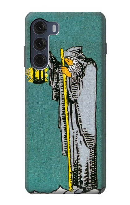 W3741 Tarot Card The Hermit Hülle Schutzhülle Taschen und Leder Flip für Motorola Moto G200 5G