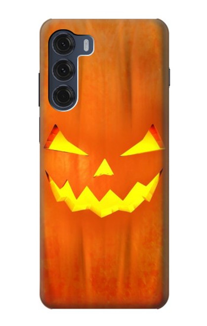 W3828 Pumpkin Halloween Hülle Schutzhülle Taschen und Leder Flip für Motorola Moto G200 5G