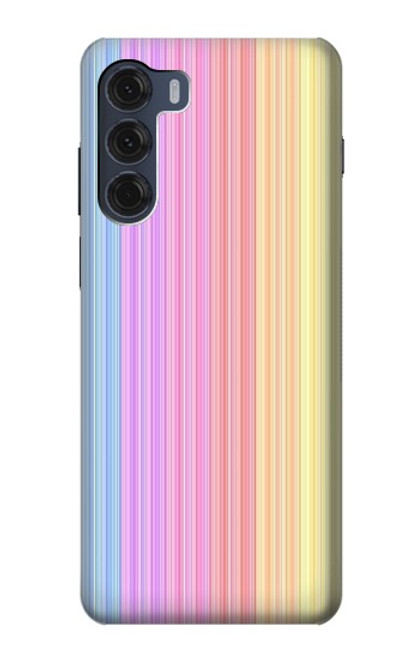 W3849 Colorful Vertical Colors Hülle Schutzhülle Taschen und Leder Flip für Motorola Moto G200 5G