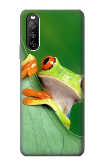 W1047 Little Frog Hülle Schutzhülle Taschen und Leder Flip für Sony Xperia 10 III Lite