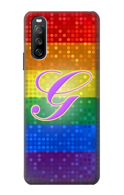 W2899 Rainbow LGBT Gay Pride Flag Hülle Schutzhülle Taschen und Leder Flip für Sony Xperia 10 III Lite