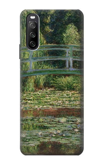 W3674 Claude Monet Footbridge and Water Lily Pool Hülle Schutzhülle Taschen und Leder Flip für Sony Xperia 10 III Lite