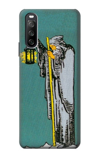 W3741 Tarot Card The Hermit Hülle Schutzhülle Taschen und Leder Flip für Sony Xperia 10 III Lite