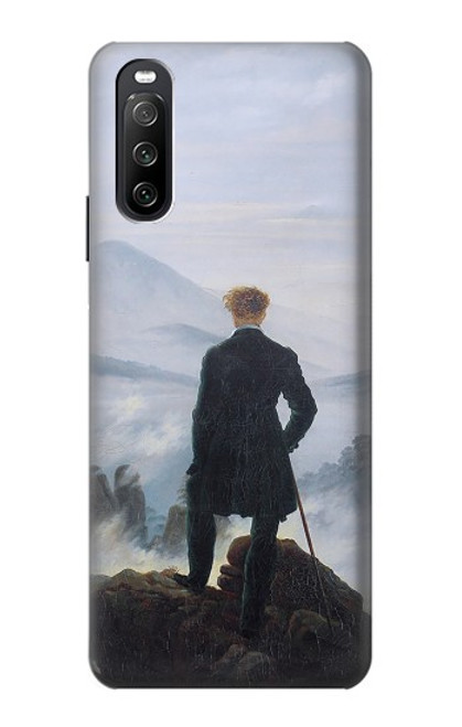 W3789 Wanderer above the Sea of Fog Hülle Schutzhülle Taschen und Leder Flip für Sony Xperia 10 III Lite