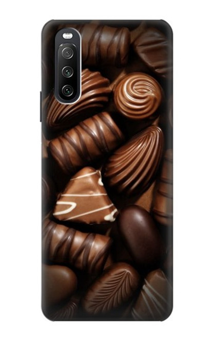 W3840 Dark Chocolate Milk Chocolate Lovers Hülle Schutzhülle Taschen und Leder Flip für Sony Xperia 10 III Lite