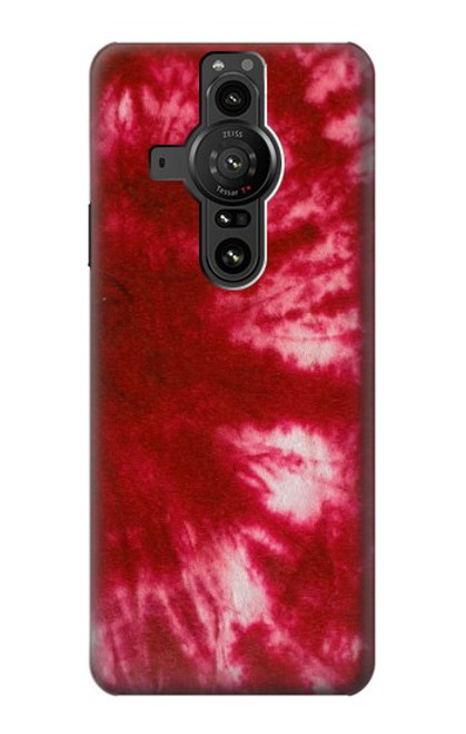 W2480 Tie Dye Red Hülle Schutzhülle Taschen und Leder Flip für Sony Xperia Pro-I