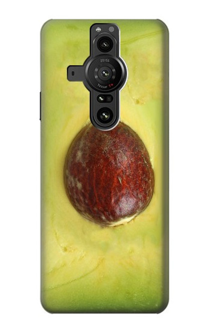 W2552 Avocado Fruit Hülle Schutzhülle Taschen und Leder Flip für Sony Xperia Pro-I