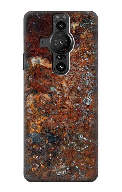 W2714 Rust Steel Texture Graphic Printed Hülle Schutzhülle Taschen und Leder Flip für Sony Xperia Pro-I