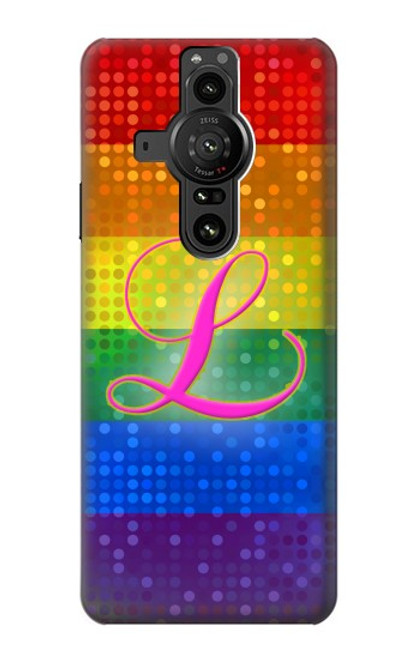 W2900 Rainbow LGBT Lesbian Pride Flag Hülle Schutzhülle Taschen und Leder Flip für Sony Xperia Pro-I