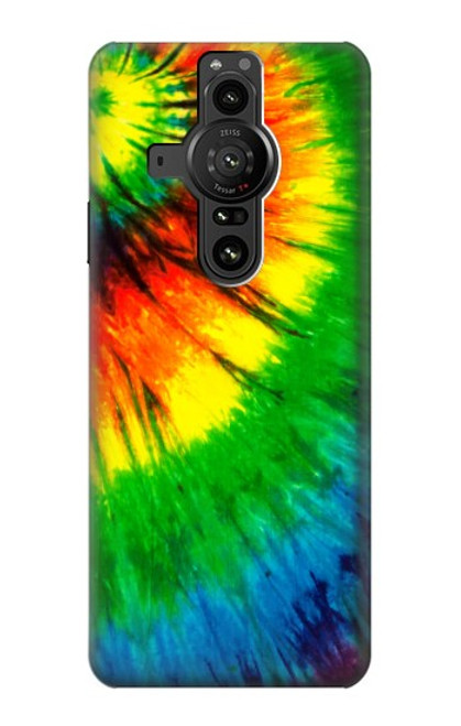 W3422 Tie Dye Hülle Schutzhülle Taschen und Leder Flip für Sony Xperia Pro-I