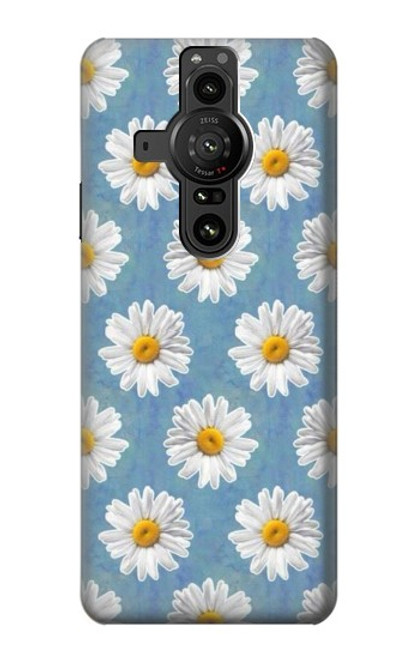 W3454 Floral Daisy Hülle Schutzhülle Taschen und Leder Flip für Sony Xperia Pro-I