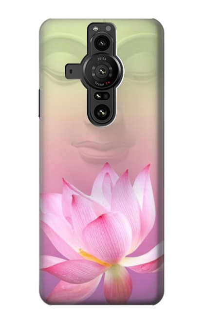 W3511 Lotus flower Buddhism Hülle Schutzhülle Taschen und Leder Flip für Sony Xperia Pro-I