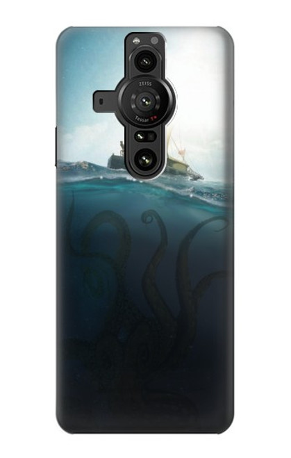 W3540 Giant Octopus Hülle Schutzhülle Taschen und Leder Flip für Sony Xperia Pro-I