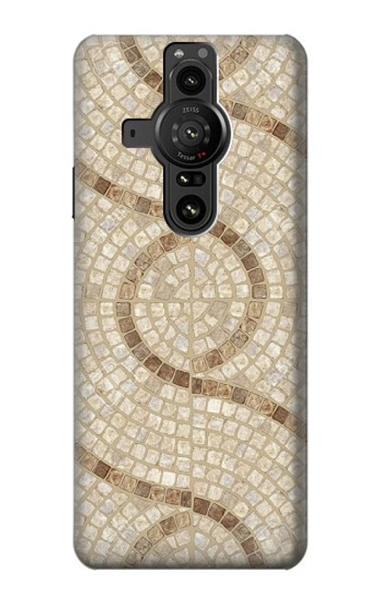 W3703 Mosaic Tiles Hülle Schutzhülle Taschen und Leder Flip für Sony Xperia Pro-I