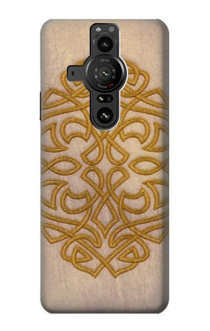 W3796 Celtic Knot Hülle Schutzhülle Taschen und Leder Flip für Sony Xperia Pro-I