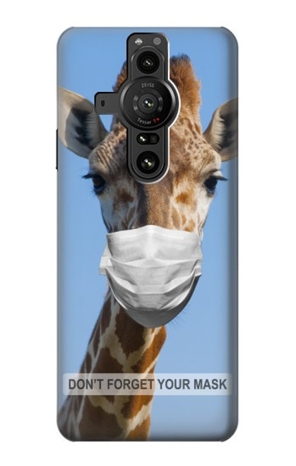 W3806 Funny Giraffe Hülle Schutzhülle Taschen und Leder Flip für Sony Xperia Pro-I
