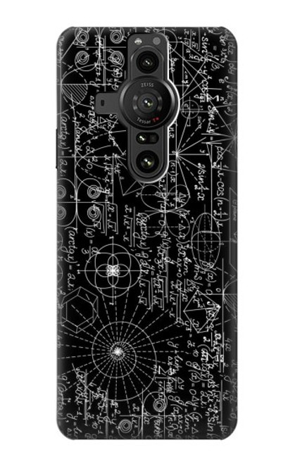 W3808 Mathematics Blackboard Hülle Schutzhülle Taschen und Leder Flip für Sony Xperia Pro-I