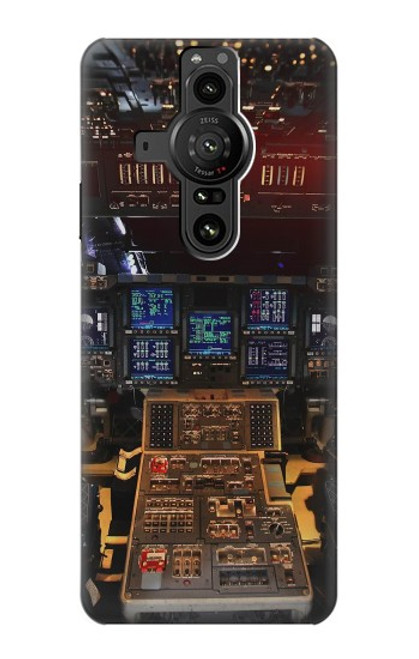 W3836 Airplane Cockpit Hülle Schutzhülle Taschen und Leder Flip für Sony Xperia Pro-I