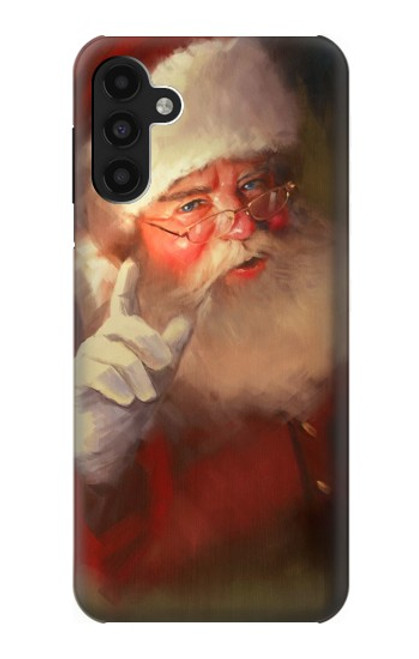 W1144 Xmas Santa Claus Hülle Schutzhülle Taschen und Leder Flip für Samsung Galaxy A13 4G