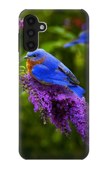 W1565 Bluebird of Happiness Blue Bird Hülle Schutzhülle Taschen und Leder Flip für Samsung Galaxy A13 4G