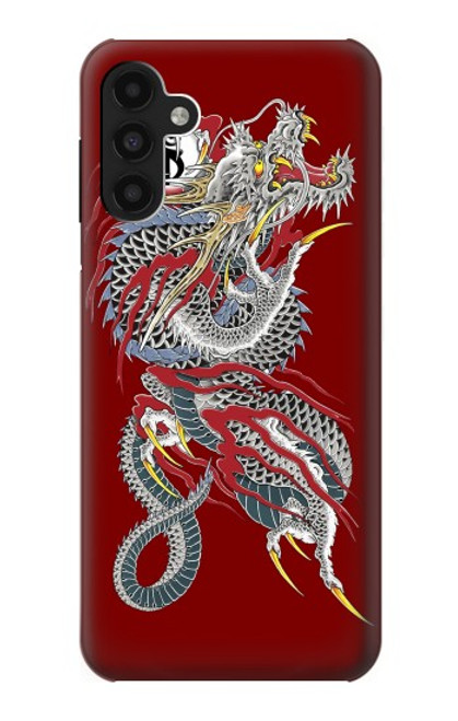 W2104 Yakuza Dragon Tattoo Hülle Schutzhülle Taschen und Leder Flip für Samsung Galaxy A13 4G