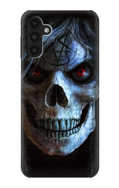 W2585 Evil Death Skull Pentagram Hülle Schutzhülle Taschen und Leder Flip für Samsung Galaxy A13 4G