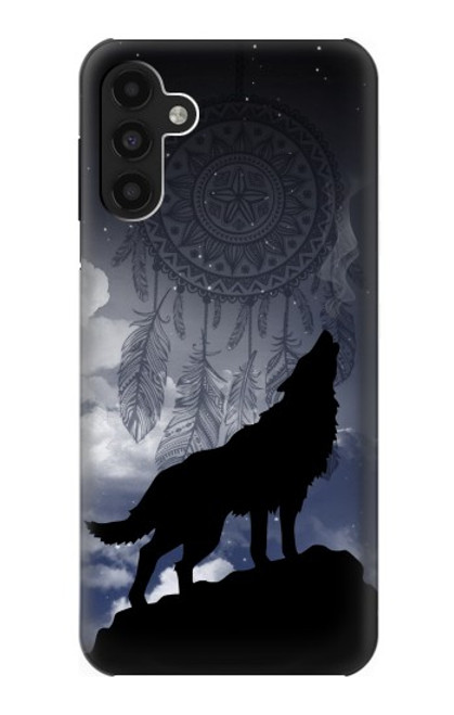 W3011 Dream Catcher Wolf Howling Hülle Schutzhülle Taschen und Leder Flip für Samsung Galaxy A13 4G