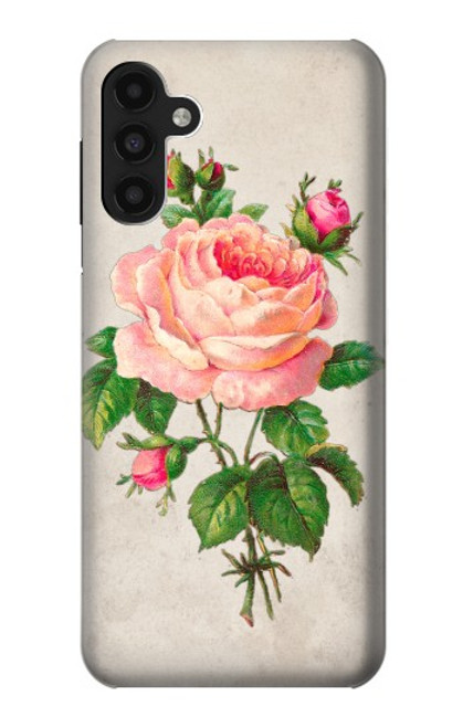 W3079 Vintage Pink Rose Hülle Schutzhülle Taschen und Leder Flip für Samsung Galaxy A13 4G