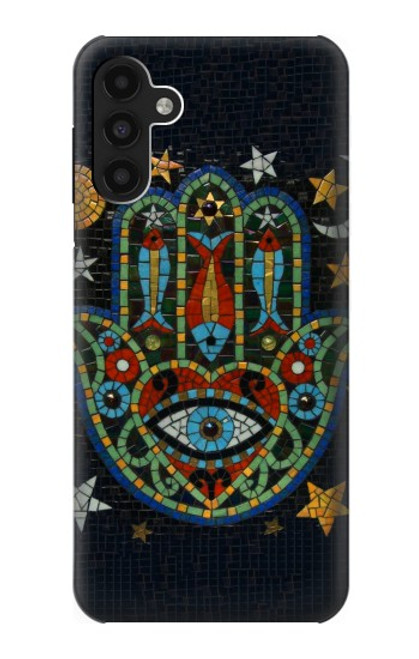 W3175 Hamsa Hand Mosaics Hülle Schutzhülle Taschen und Leder Flip für Samsung Galaxy A13 4G