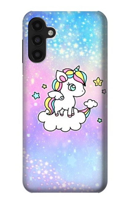 W3256 Cute Unicorn Cartoon Hülle Schutzhülle Taschen und Leder Flip für Samsung Galaxy A13 4G