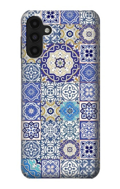 W3537 Moroccan Mosaic Pattern Hülle Schutzhülle Taschen und Leder Flip für Samsung Galaxy A13 4G