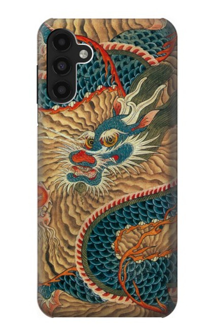 W3541 Dragon Cloud Painting Hülle Schutzhülle Taschen und Leder Flip für Samsung Galaxy A13 4G
