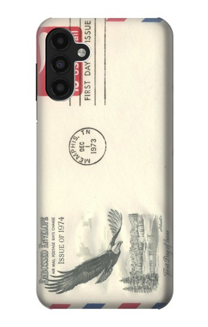 W3551 Vintage Airmail Envelope Art Hülle Schutzhülle Taschen und Leder Flip für Samsung Galaxy A13 4G