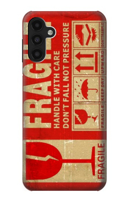 W3552 Vintage Fragile Label Art Hülle Schutzhülle Taschen und Leder Flip für Samsung Galaxy A13 4G