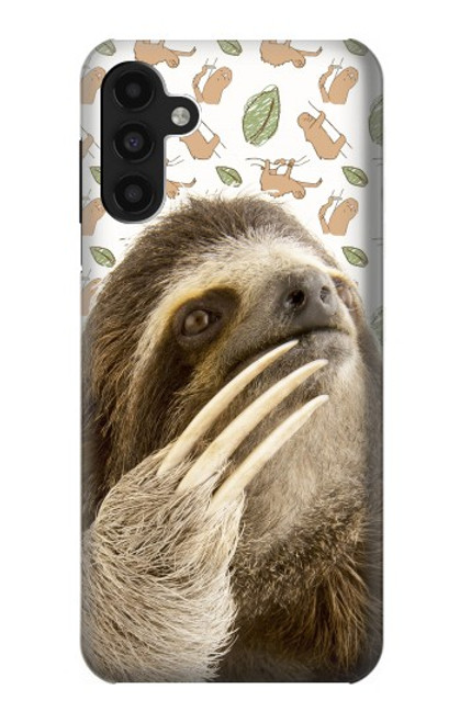 W3559 Sloth Pattern Hülle Schutzhülle Taschen und Leder Flip für Samsung Galaxy A13 4G
