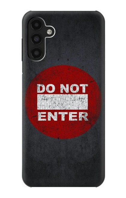 W3683 Do Not Enter Hülle Schutzhülle Taschen und Leder Flip für Samsung Galaxy A13 4G