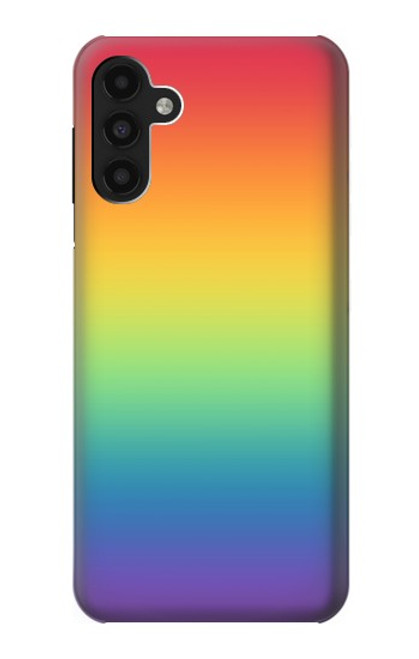 W3698 LGBT Gradient Pride Flag Hülle Schutzhülle Taschen und Leder Flip für Samsung Galaxy A13 4G