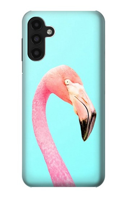 W3708 Pink Flamingo Hülle Schutzhülle Taschen und Leder Flip für Samsung Galaxy A13 4G