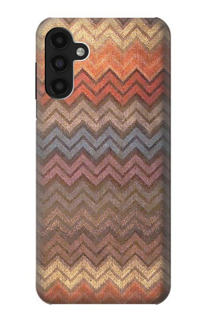 W3752 Zigzag Fabric Pattern Graphic Printed Hülle Schutzhülle Taschen und Leder Flip für Samsung Galaxy A13 4G