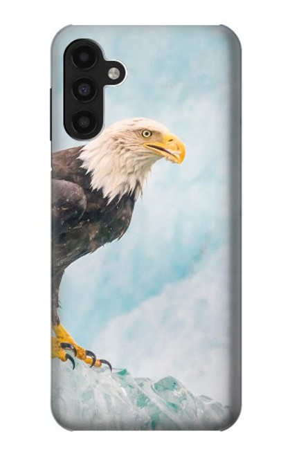 W3843 Bald Eagle On Ice Hülle Schutzhülle Taschen und Leder Flip für Samsung Galaxy A13 4G