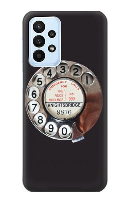 W0059 Retro Rotary Phone Dial On Hülle Schutzhülle Taschen und Leder Flip für Samsung Galaxy A23